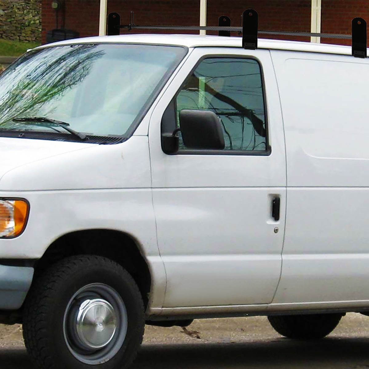 2003-2024 Chevrolet Express/ GMC Savana/ Ford E Series Glossy Black Roof Rack Ladder Rack Bars