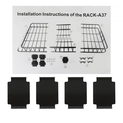 Universal Black Roof Rack Cargo Carrier w/ Extendable Luggage Hold Basket