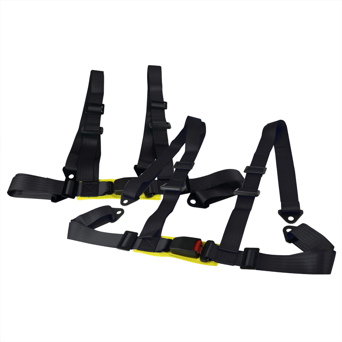 Universal Black 4 Point Racing Seat Belt Buckle Safety Harness