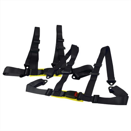 Universal Black 4 Point Racing Seat Belt Buckle Safety Harness