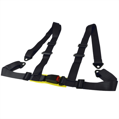 Universal Black 4 Point Racing Seat Belt Buckle Safety Harness