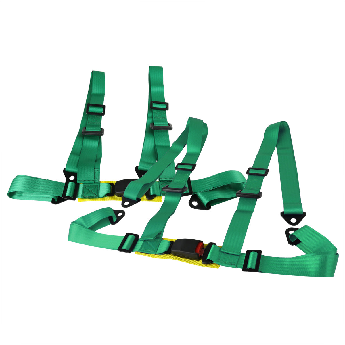 Universal Green 4 Point Racing Seat Belt Buckle Safety Harness