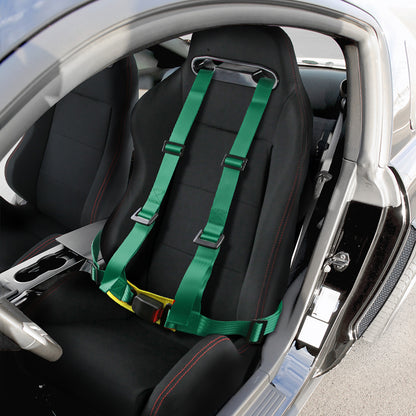 Universal Green 4 Point Racing Seat Belt Buckle Safety Harness