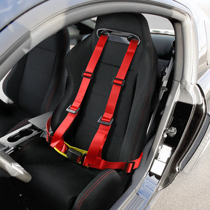 Universal Red 4 Point Racing Seat Belt Buckle Safety Harness