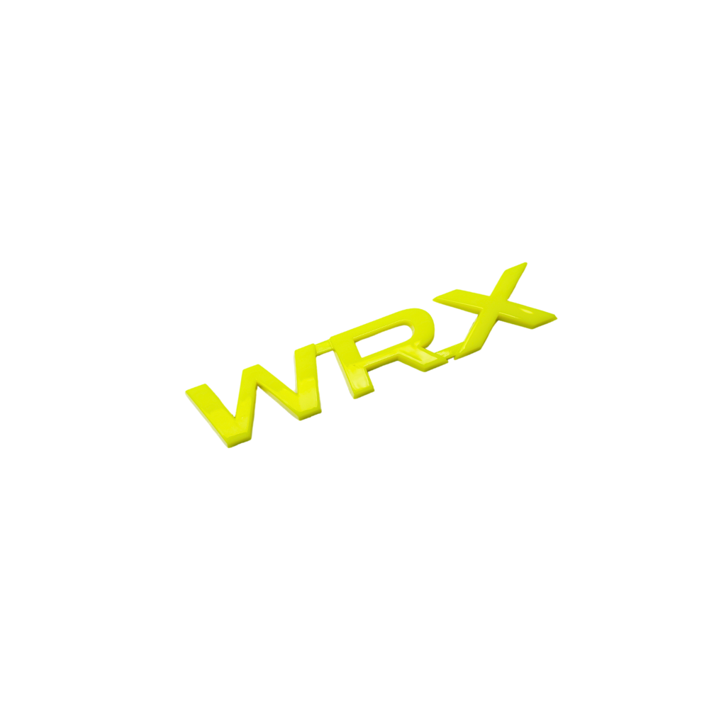 Racing Art WRX Trunk Emblem - Red / Black / Neon Yellow / White [Universal]