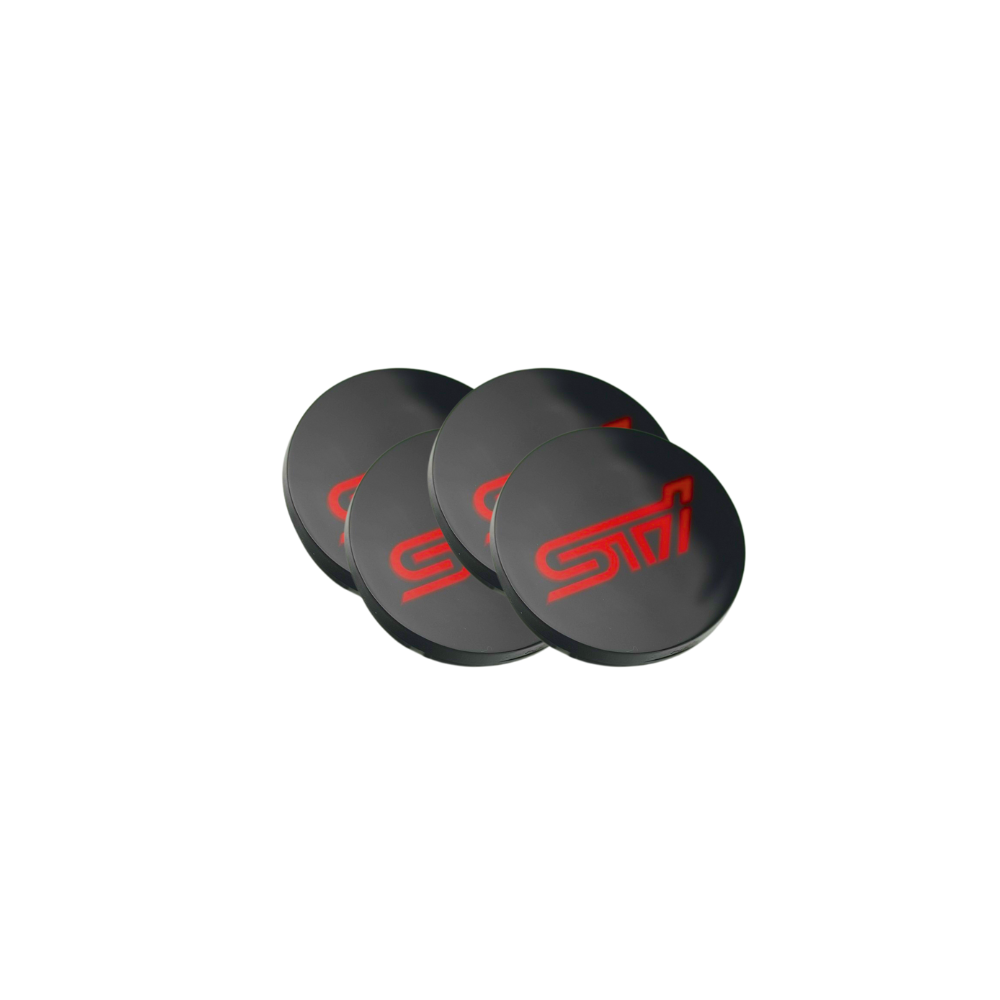 Racing Art [WRX,STI,BRZ] Factory Subaru Wheel Center Caps w/ WRX or STI Logo | Red, Blue, Neon Yellow, White