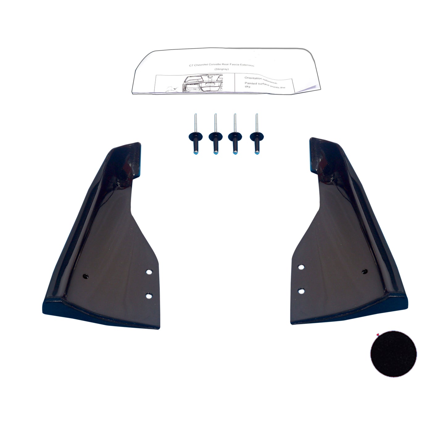 CORVETTE 14-19 REAR FENDER CANARD GROUND EFFECTS