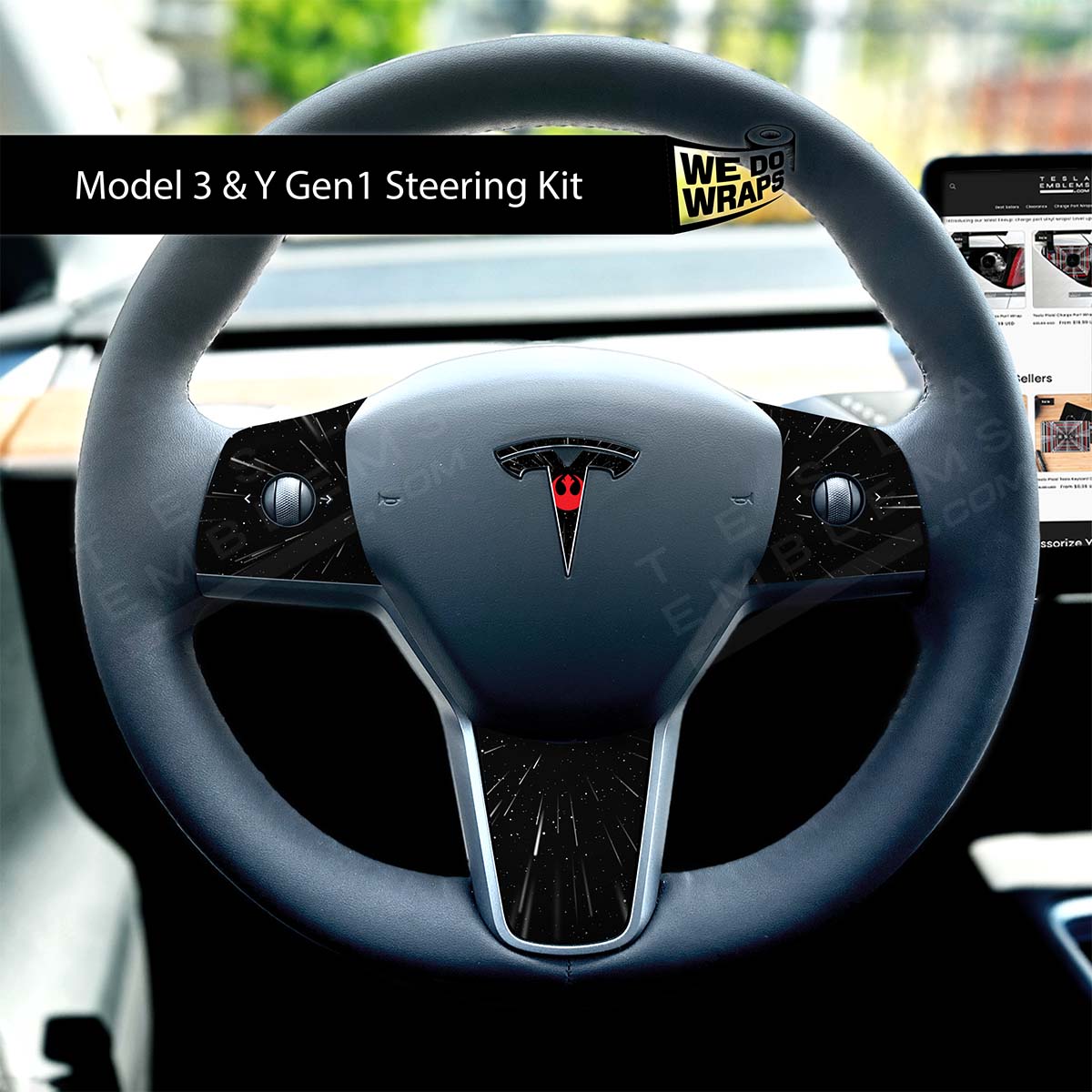 Rebel Alliance Tesla Steering Wheel Wrap | MY 2019-'25