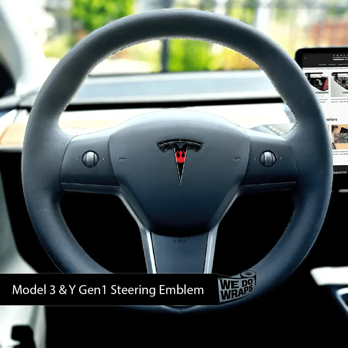 Rebel Alliance Tesla Steering Wheel Wrap | MY 2019-'25