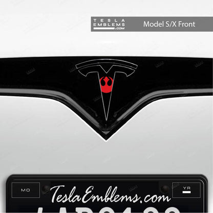 Rebel Alliance Tesla Emblem Decals (Front + Back) | Model S