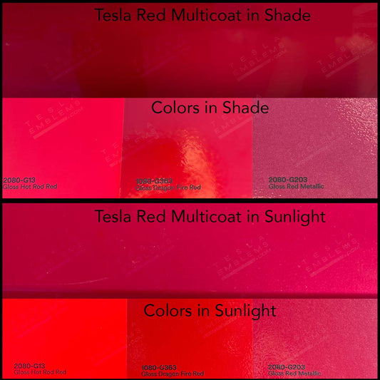 3M Gloss Hot Rod Red | Tesla Center Console Wrap Kit | Model Y 2026
