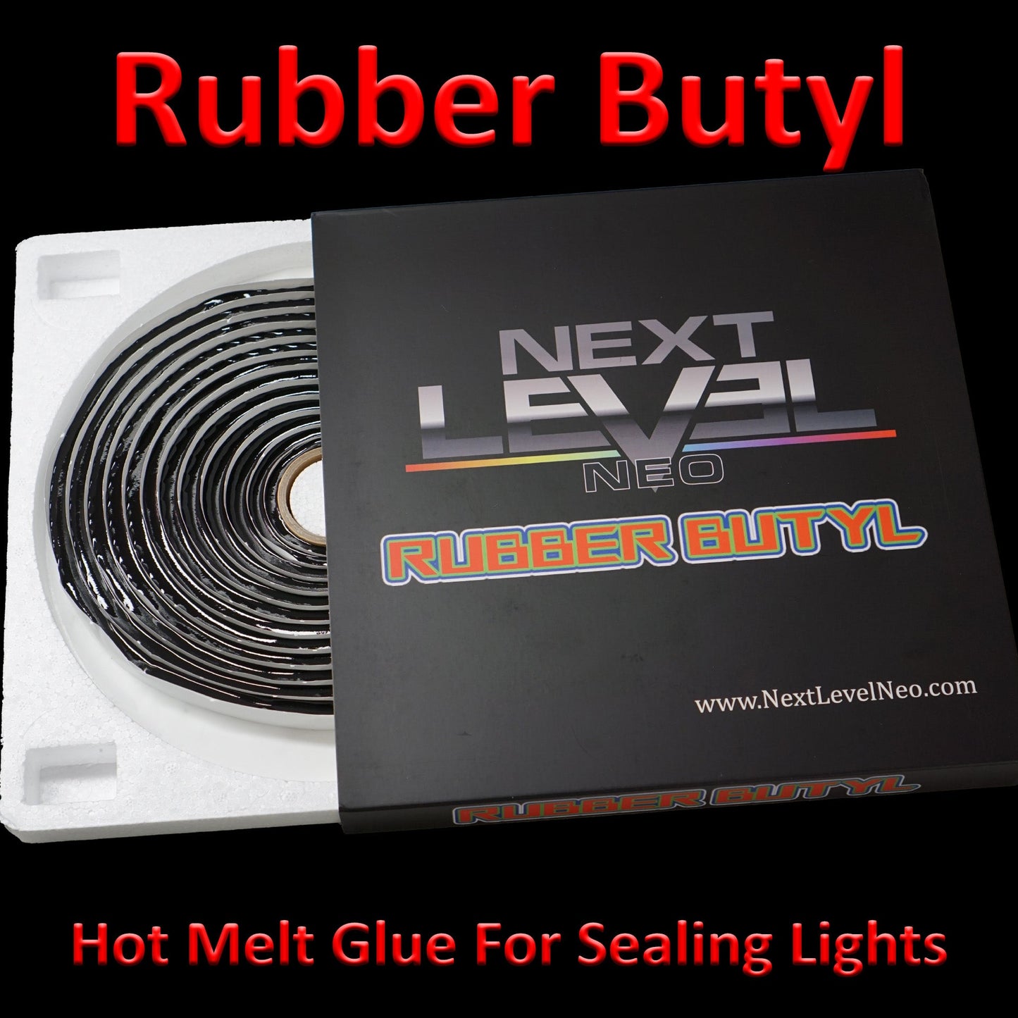 Next Level Neo Black Rubber Butyl Headlight Sealant (1 lb Roll)