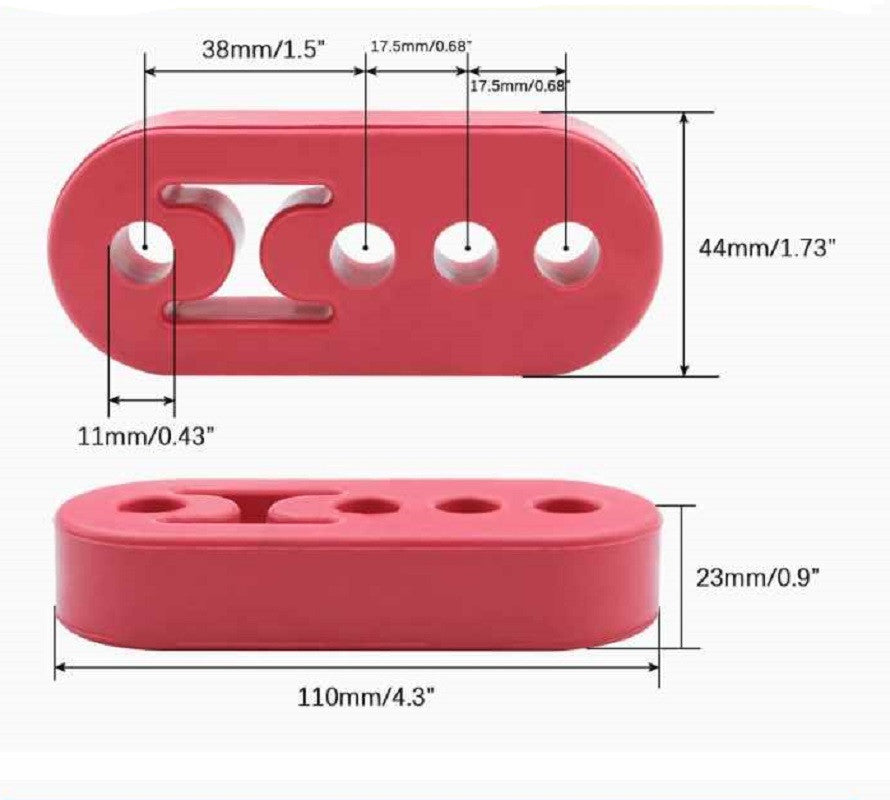 4-Hole Exhaust Hanger Bushing Muffler Mount Polyurethane 2pc