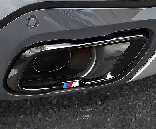 BMW X7 Black Knight Style Exhaust Tip Tail Throat Decorative Cover (Single Hole / Outer Frame)