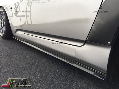 DP Style Carbon Fiber Side Skirt Add-on Lips Fits For 2000-2009 Honda S2000 Only