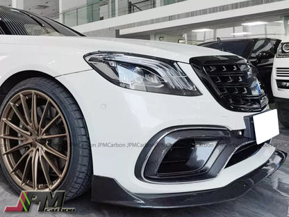 [JPMCarbon] B Style Carbon Fiber Front Lip Fits For 2018-2020 Mercedes-Benz W222 Facelift S63 S65 Only