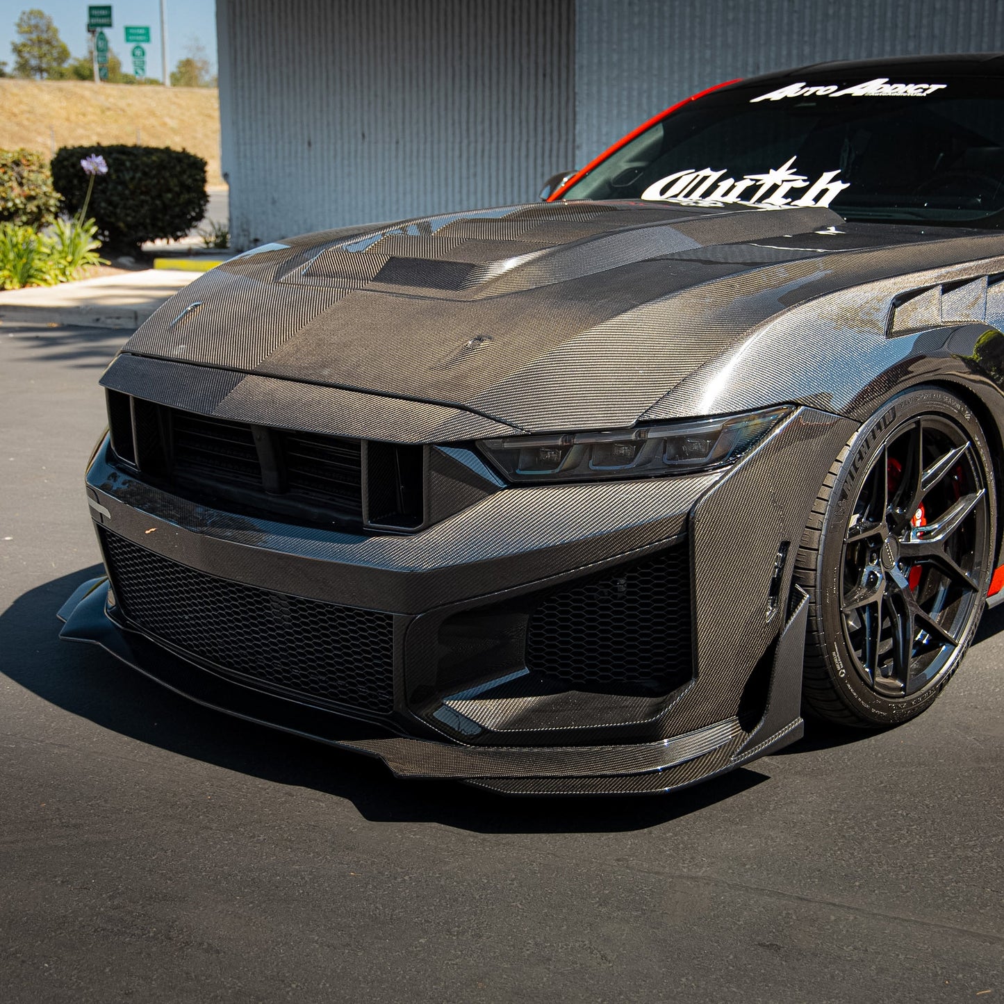 2024–2026 Mustang S650 Heritage SC™ V-Shaped Dry Gloss Carbon Fiber Hood Track Package
