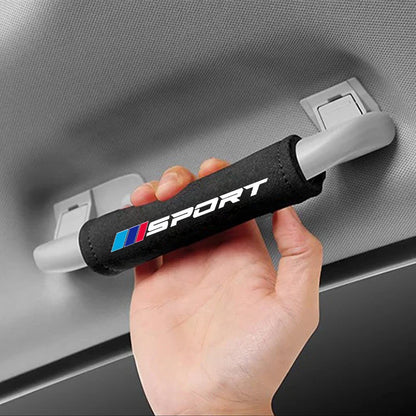 BMW Interior Ceiling Handle Protective Cover for X1 / X2 / X3 / X4 / X5 / X6 / X7 / E28 / E30 / E34 / E36 (2-Piece Suede Set)