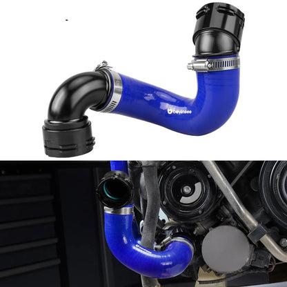 BMW E81 / E82 / E87 / E88 1 Series, E90 / E91 / E92 / E93 3 Series & E84 X1 Lower Radiator to Thermostat Silicone Hose Repair Kit with Billet Aluminum Flange (N52N / N53 Engines / Replaces 17127564478)