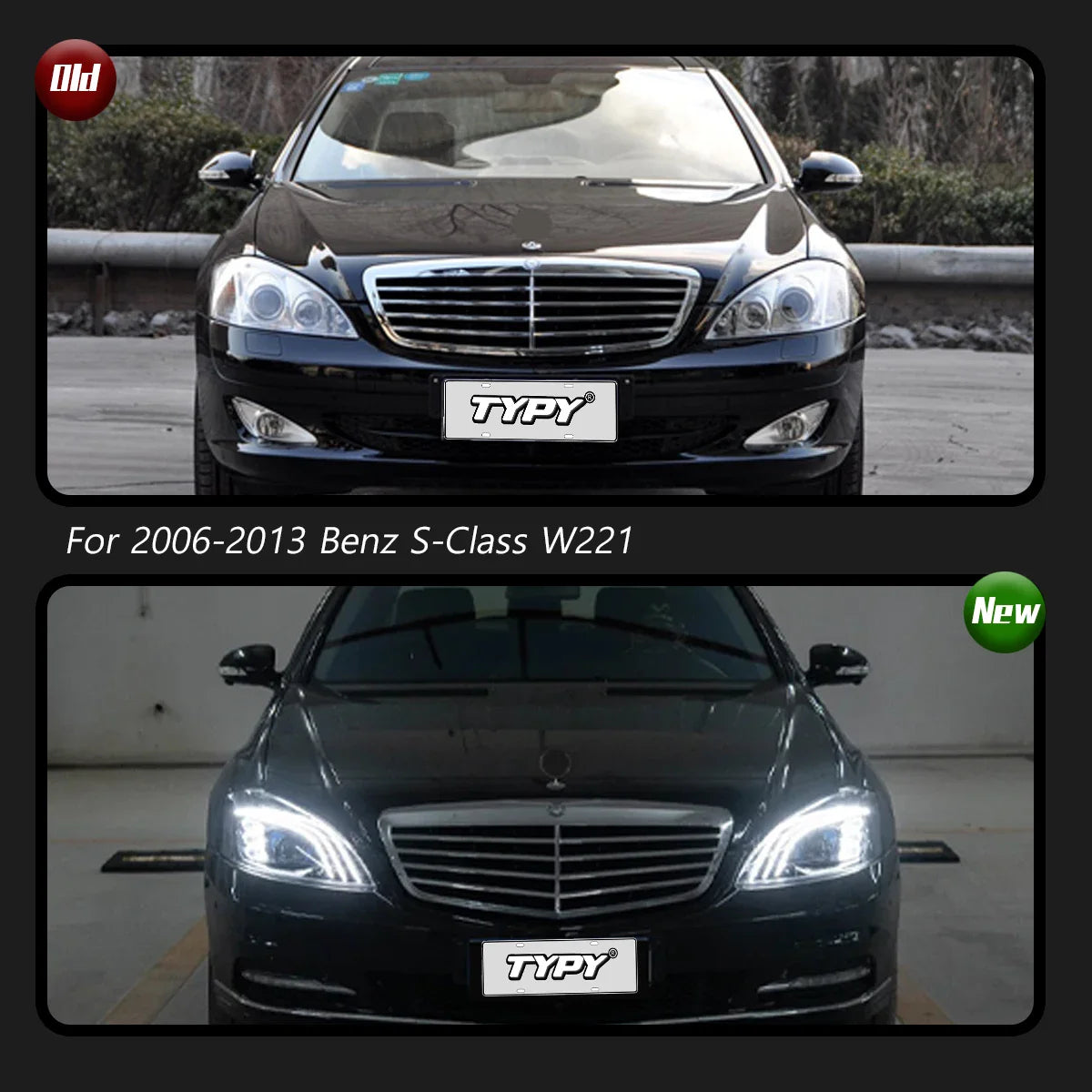 Mercedes-Benz S-Class W221 LED Headlight Assembly with DRL, Sequential Turn Signal & High / Low Beam 2006 - 2013