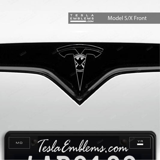 S.H.I.E.L.D. Tesla Emblem Decals (Front + Back) | Model S