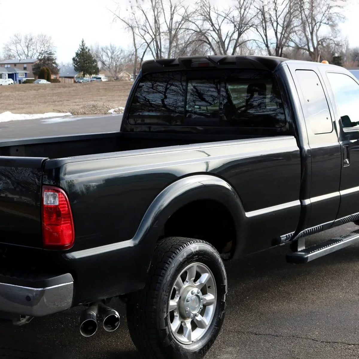 2011-2016 Ford F-250/F-350/F-450 1PC Rear Roof Matte Black Truck Spoiler Wing Kit