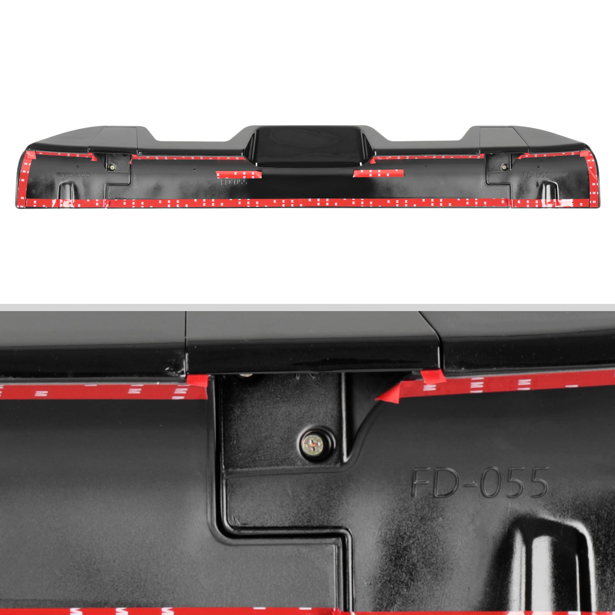 2011-2016 Ford F-250/F-350/F-450 1PC Rear Roof Glossy Black Truck Spoiler Wing Kit