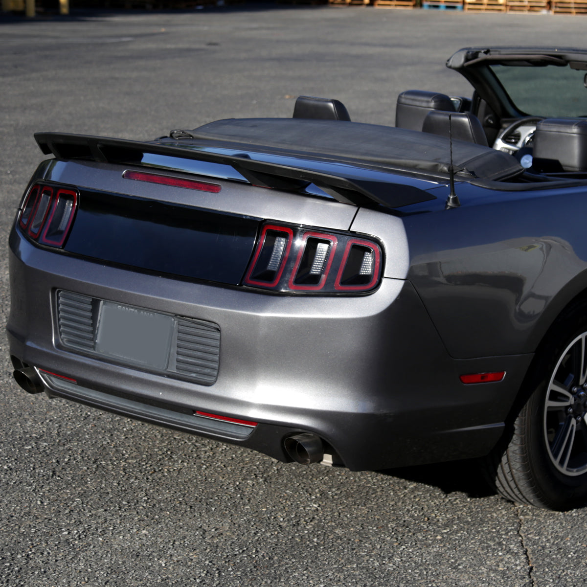 2010-2014 Ford Mustang Matte Black 4-Pedestal Style Rear Trunk Spoiler Wing