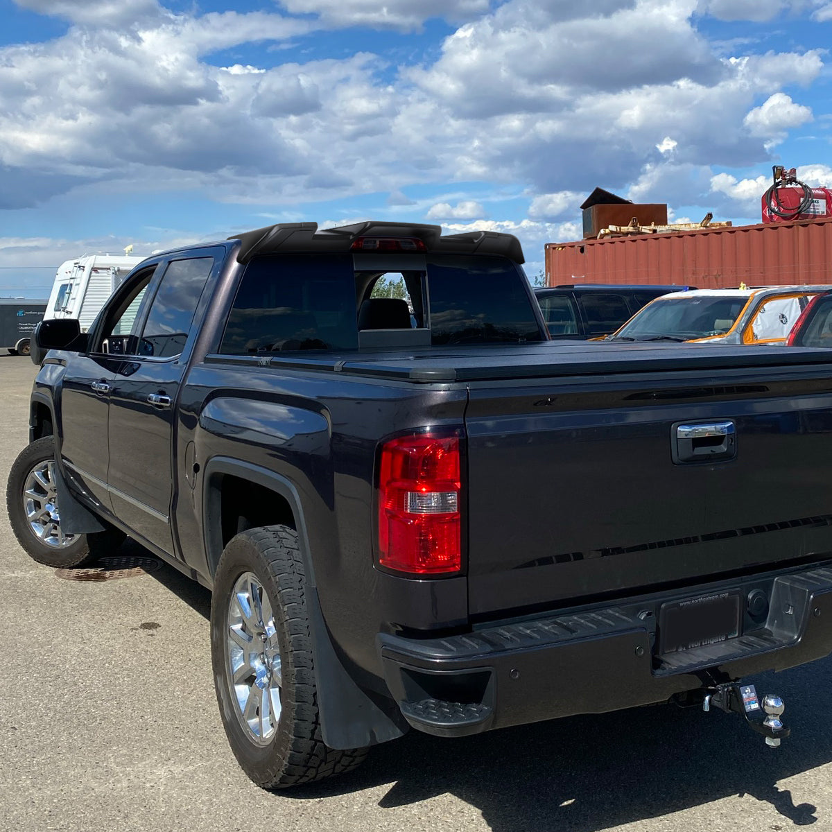 2014-2017 GMC Sierra 1500 Rear Roof Matte Black Truck Spoiler Wing Kit