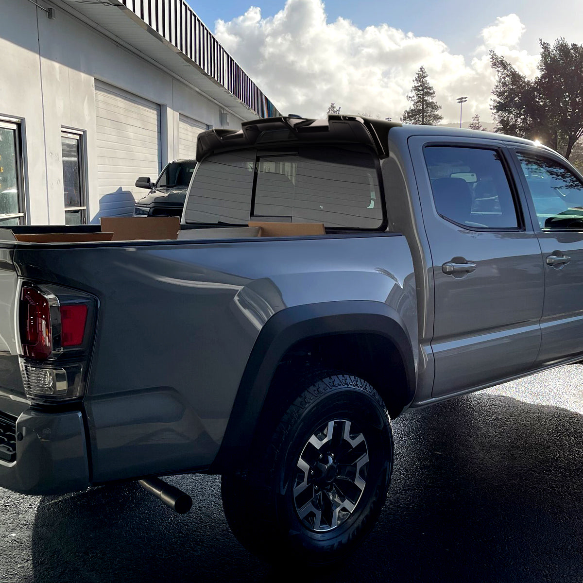 2016-2022 Toyota Tacoma Rear Roof Glossy Black Truck Spoiler Wing Kit