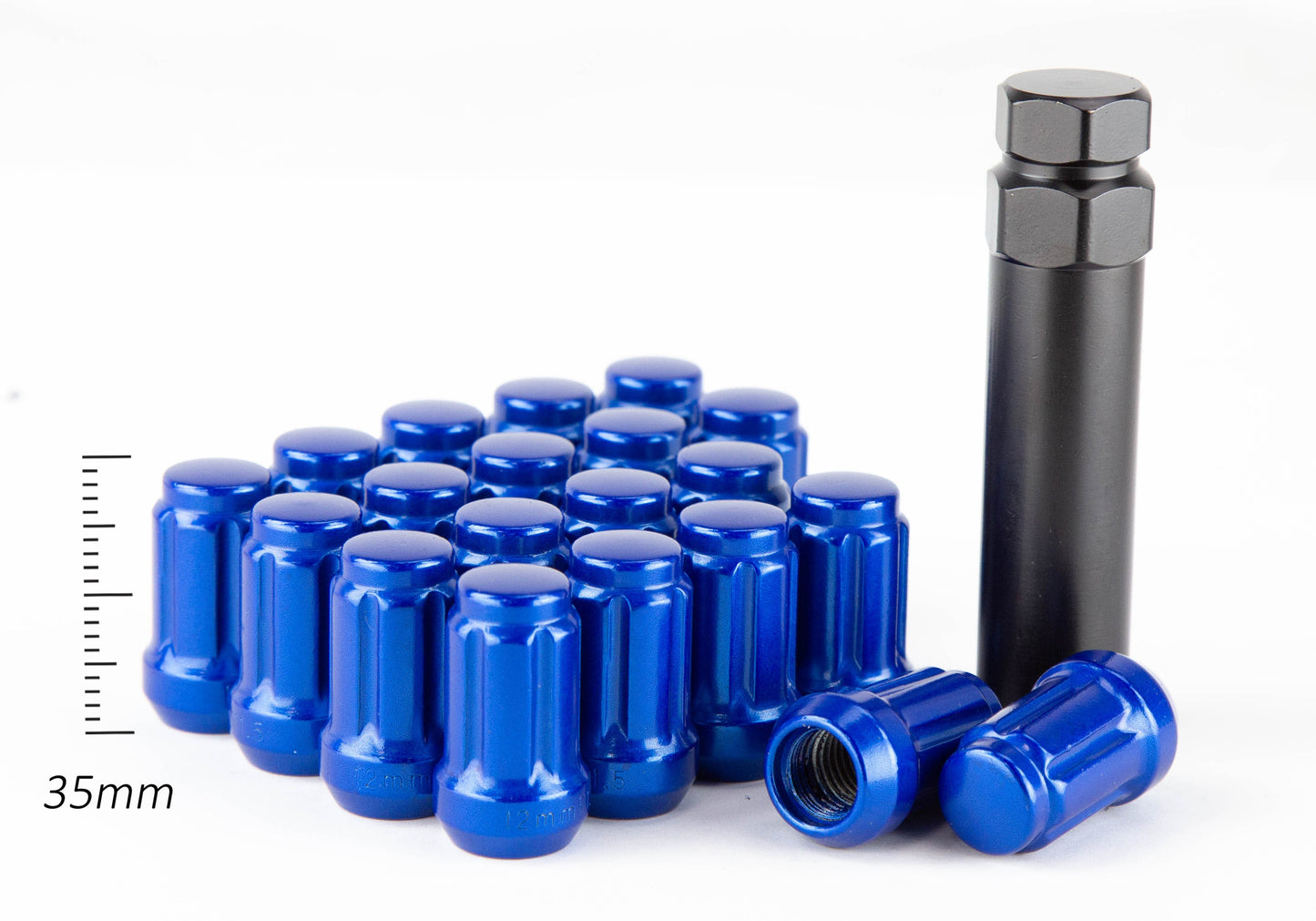 Aodhan Spline Lug nuts Set - Conical Seat ,35mm Overall Size