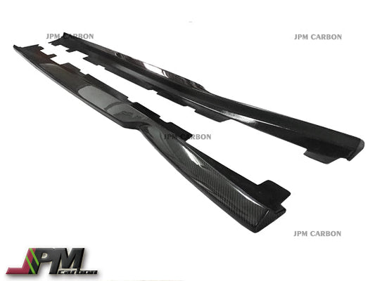 G6 Style Carbon Fiber Side Skirt Add-on Lip Fits For 2016-2022 Chevy Camaro SS Only