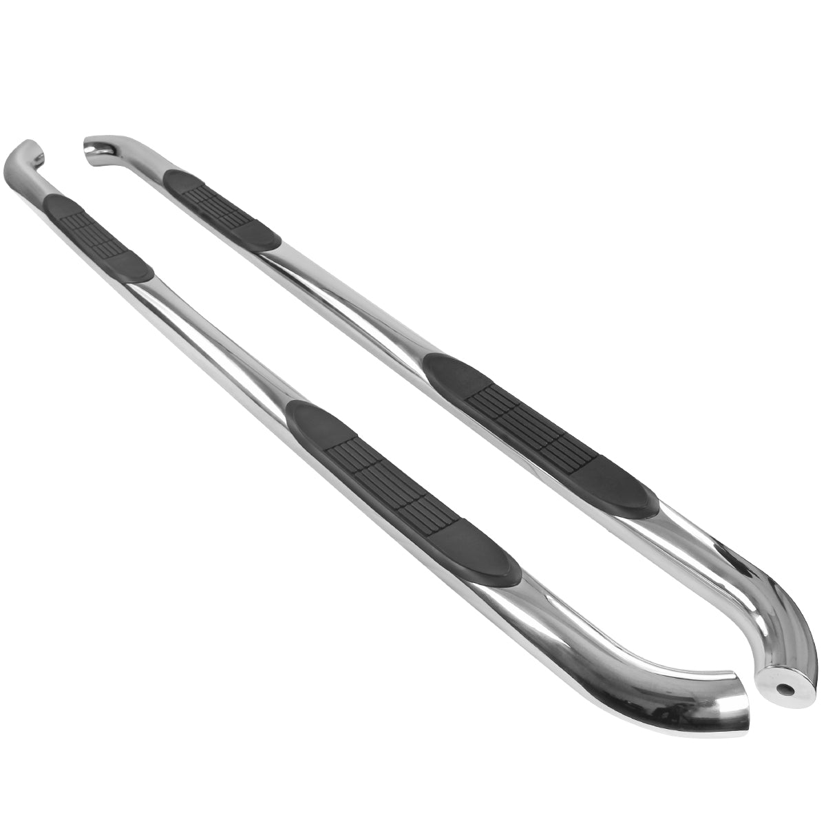 2015-2021 Ford F-150/F-250/F-350/F-450/F-550 Crew/SuperCrew Cab 3" Chrome Stainless Steel Side Step Nerf Bars
