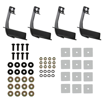 2015-2024 Ford F-150/F-250/F-350/F-450/F-550 SuperCab 3" Black Stainless Steel Side Step Nerf Bars