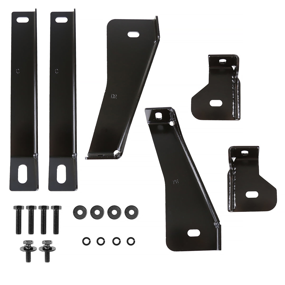 2019-2021 Chevrolet Silverado/GMC Sierra Double Cab 3" Black Stainless Steel Side Step Nerf Bars