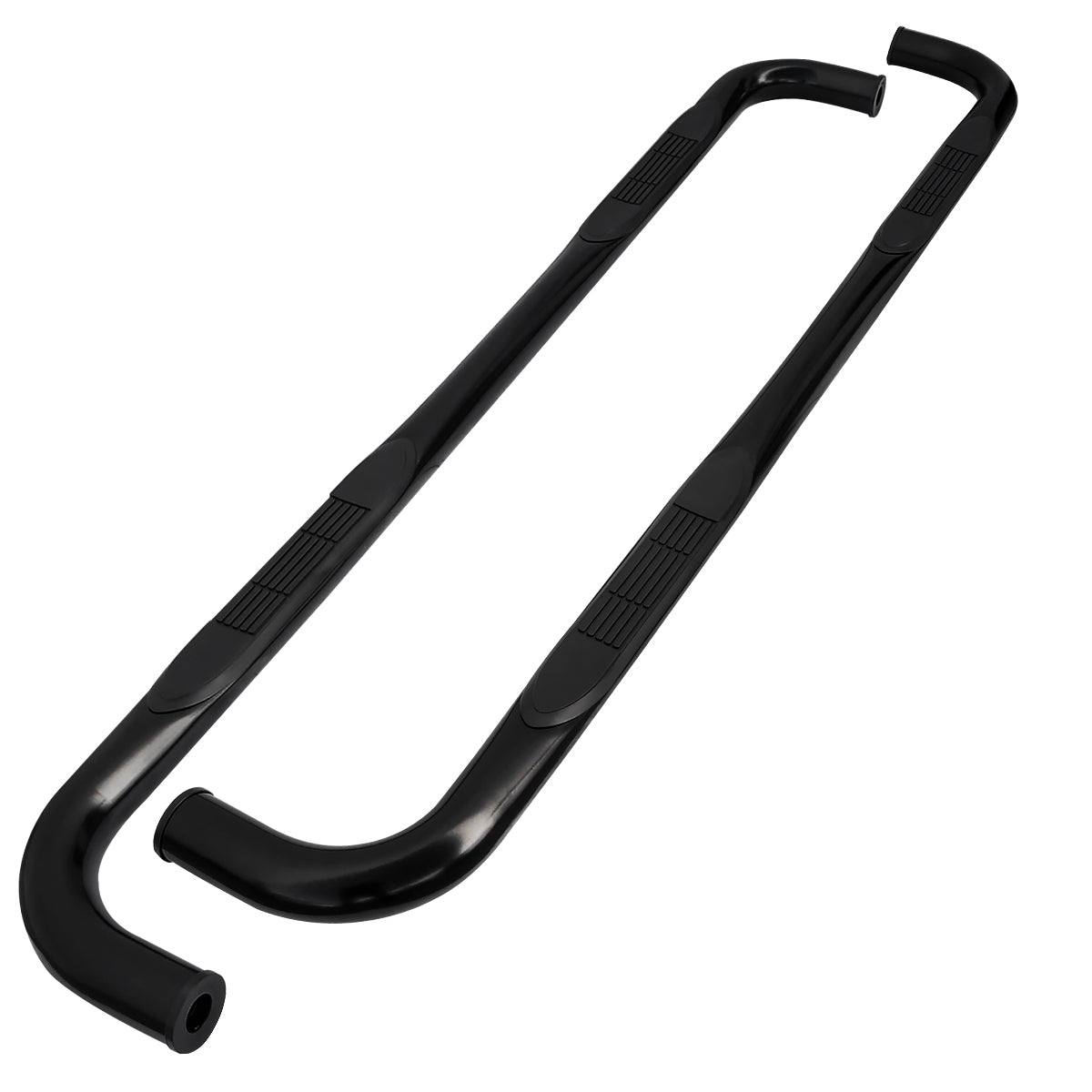 2019-2021 Chevrolet Silverado/GMC Sierra Double Cab 3" Black Stainless Steel Side Step Nerf Bars