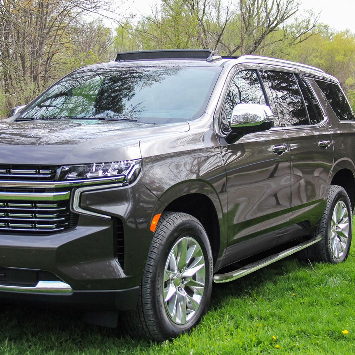2021-2022 Chevrolet Tahoe/GMC Yukon Chrome 3" Side Step Nerf Bars Running Boards