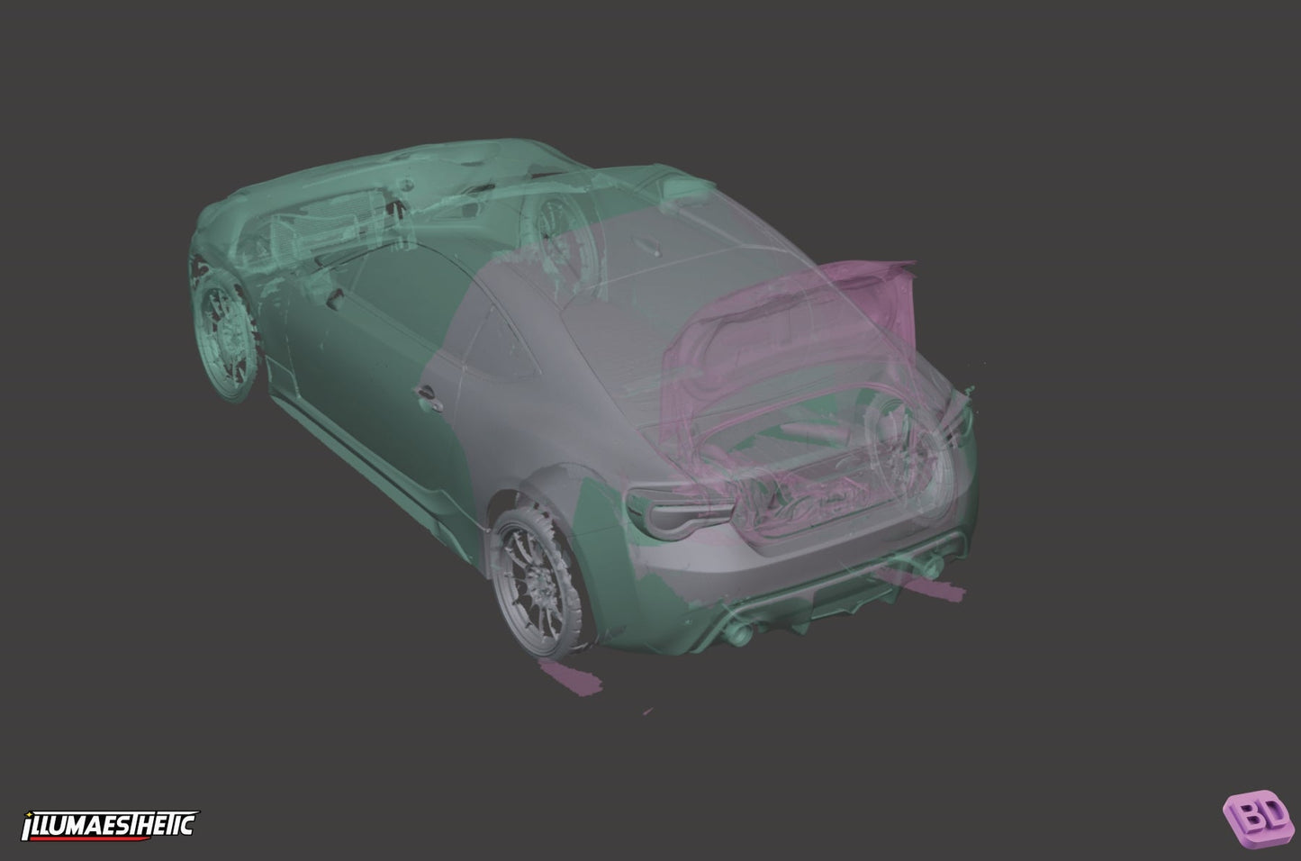 Subaru BRZ / Scion FRS / Toyota GT86 (ZC6 / ZN6) 3D Scan (2013-2020)