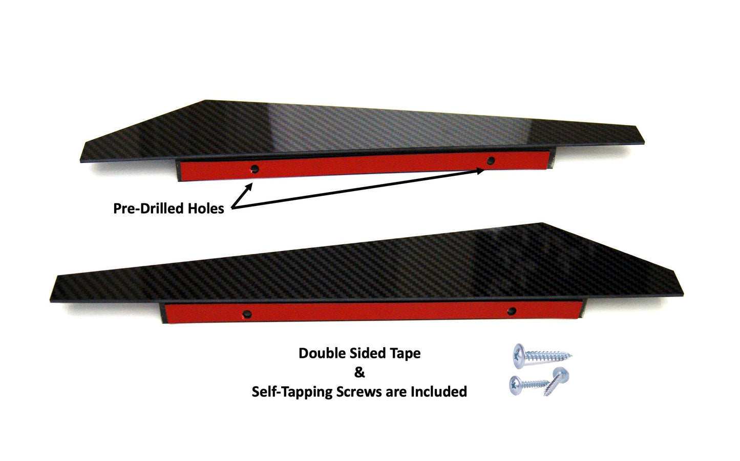 BMW Carbon Fiber Rear Bumper Splitter Extensions Gloss Wet (Plain)