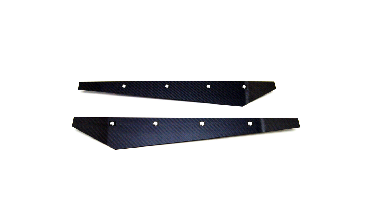 BMW Carbon Fiber Rear Bumper Splitter Extensions Matte Dry (Rivets)