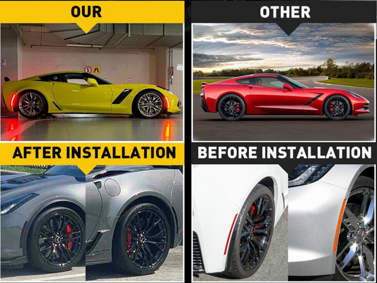 CORVETTE 14-19 FRONT/REAR SMOKED LED SIDE MARKER