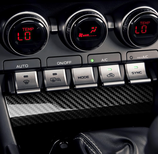 JDMuscle [22-25 BRZ/GR86] Carbon Fiber Lower AC Button Cover w/ Gloss Finish