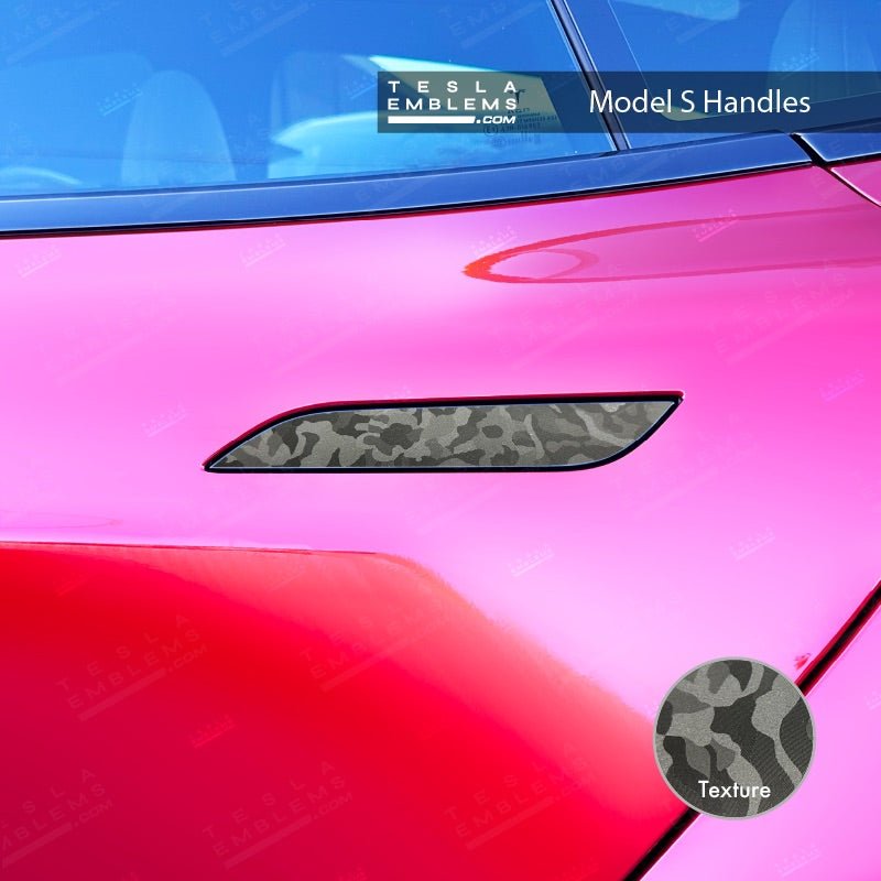 3M Shadow Black Camo Tesla Door Handle Decals (4pcs)