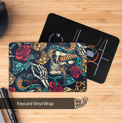 Skull & Roses Tattoo Art | NFC Key Card Wrap