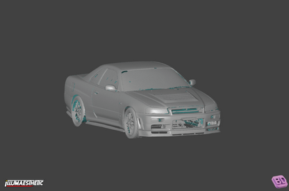 Nissan Skyline GT-T Coupe (ER34) 3D Scan (1998-2001)