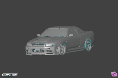 Nissan Skyline GT-T Coupe (ER34) 3D Scan (1998-2001)