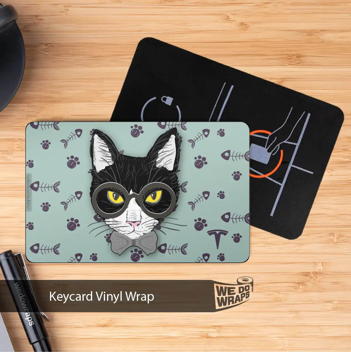 Smart Tuxedo Cat | NFC Key Card Wrap