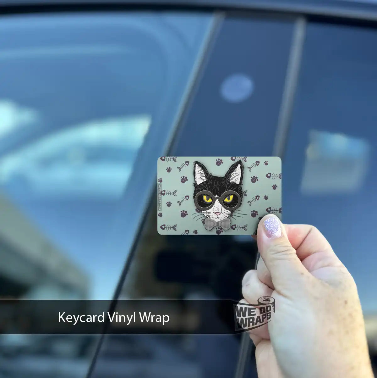 Smart Tuxedo Cat | NFC Key Card Wrap