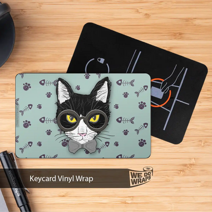 Smart Tuxedo Cat | NFC Key Card Wrap