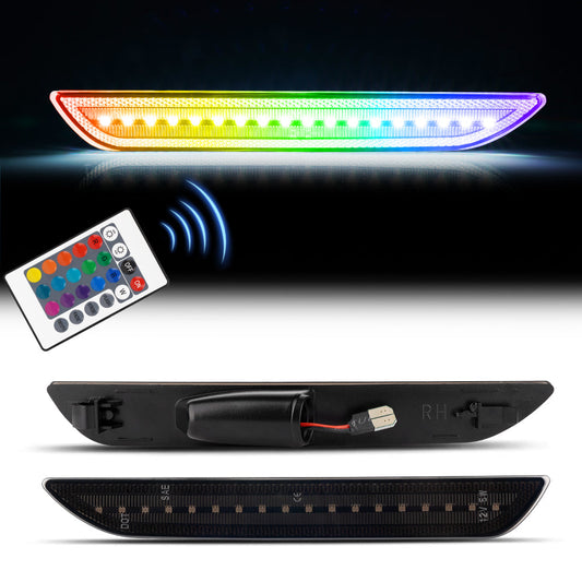 2015-2023 Mustang S550 RGB Smoked LED Side Marker